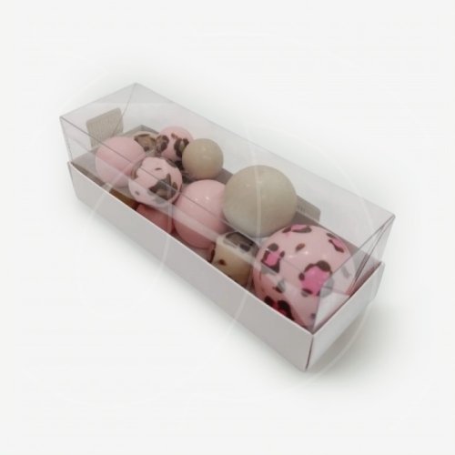 Набор фигурок из шоколадной глазури "Леопардовые шары" 