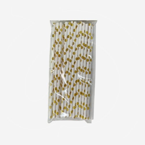 Бумажные трубочки "Золотые круги" 19,5 см 