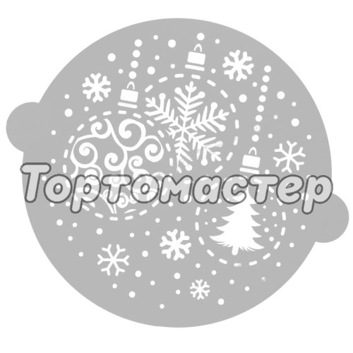 Трафарет кулинарный «Новогодние шары» 4359705