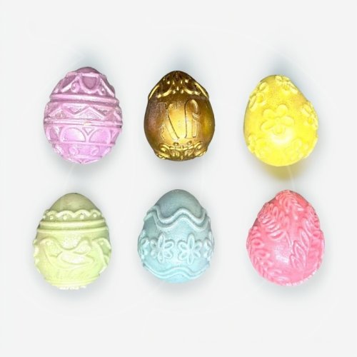 Фигурка из шоколадной глазури "Пасхальные яйца перламутр" 6 шт ГП2508, ГП2508