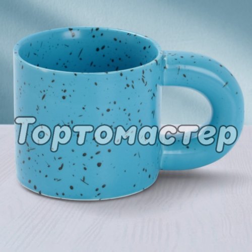Кружка фарфоровая "Синяя в крапинку" 350 мл 10716064
