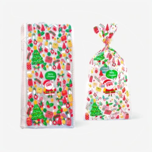 Пакетик прозрачный для сладостей "Merry Christmas" 27х13 см 100 шт  Пак-18	
