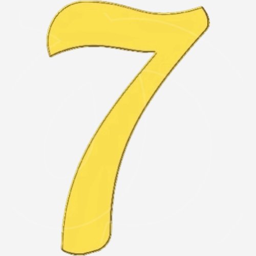 Топпер декоративный акриловый "Цифра 7 боковая" Золото 5 см ТСК360.7