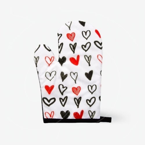 Варежка-прихватка кухонная "Сердечки" 4485849		