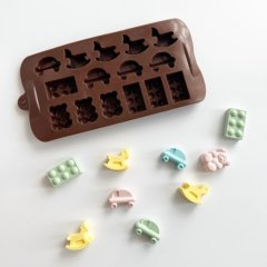 Форма силиконовая для шоколада Детские игрушки 15 шт 1687512, СФ-121