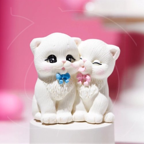 Фигурка из шоколадной глазури "Влюблённые котята" SM3709