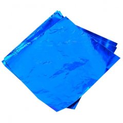 Фольга для конфет обёрточная Синяя 10х10 см 100 шт ФК-3