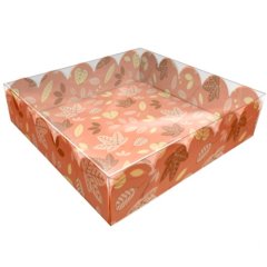 Коробка для сладостей двухсторонняя Оранжевое настроение 12х12х3 см 