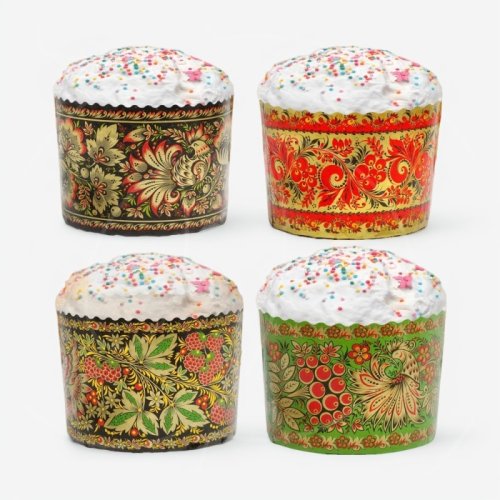 Форма для кулича "Хохлома" D110 H85 10 шт 