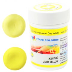Краситель пищевой гелевый водорастворимый Food Colours Светло-жёлтый 35 г WSG-001