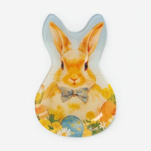 Блюдо для подачи стеклянное "Пасхальный кролик" 21х13,5 см 10717892