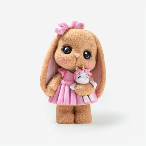 Фигурка из шоколадной глазури "Зайка и единорог" SM1205	