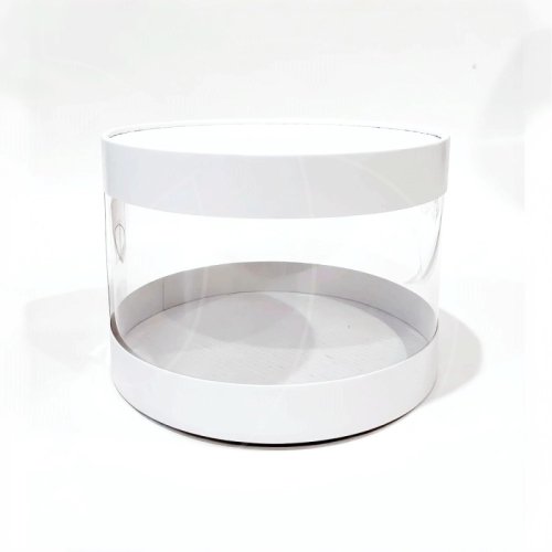 Коробка для торта тубус белая D20 H12 см 