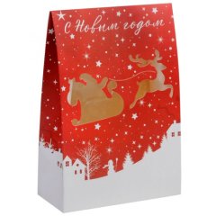 Коробка для сладостей с окном "Дед Мороз" 15х7х22 шт 6882678