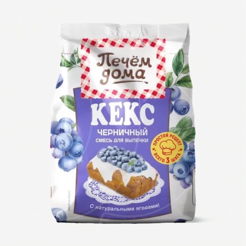 Сухая смесь для выпечки "Кекс черничный" Печём Дома 300 г 
