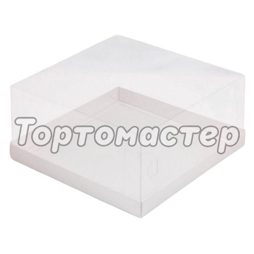 Коробка для торта с прозрачной крышкой 20,5х20,5х10 см