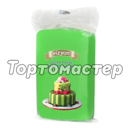Мастика сахарная Vizyon Зелёная 500 г 