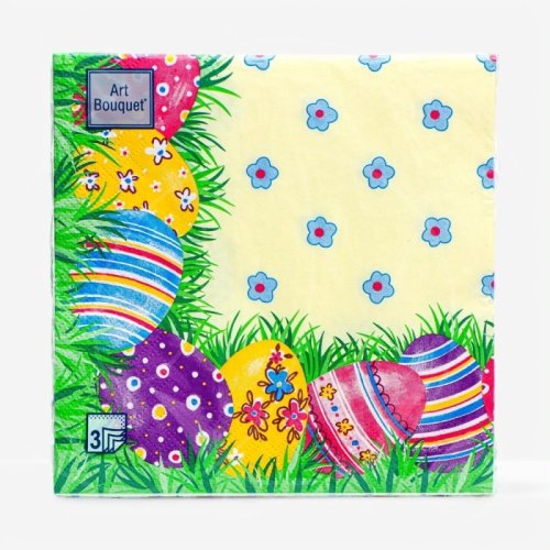 Салфетки бумажные "Пасхальные яйца" 33х33 см 20 шт 7797507