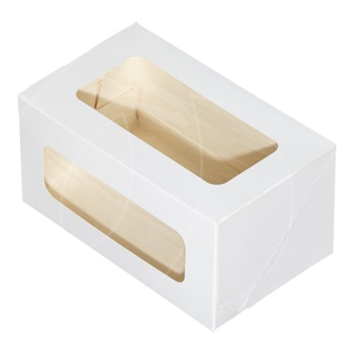 Коробка с ложементом с окном белая 16х12х10 см CAKE ROLL II Window White 160*120*100	