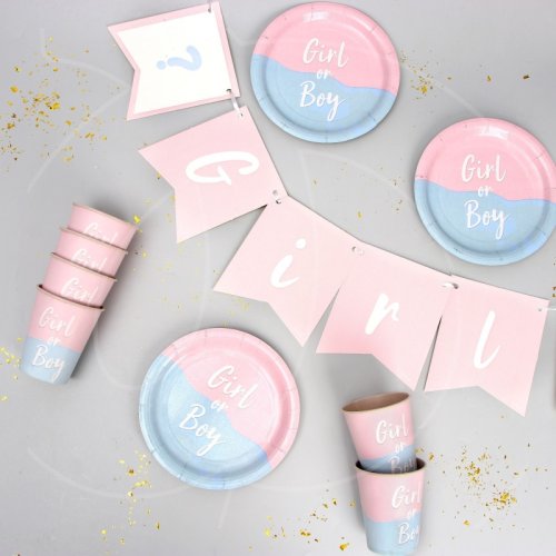 Набор бумажной посуды "Мальчик или девочка" 7561172