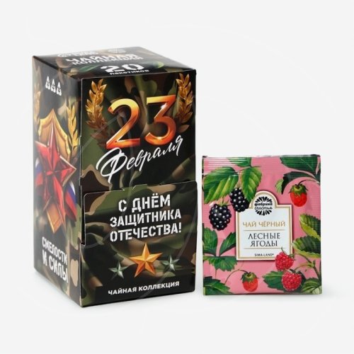 Чай чёрный "23 февраля" 20 пакетиков 7347407