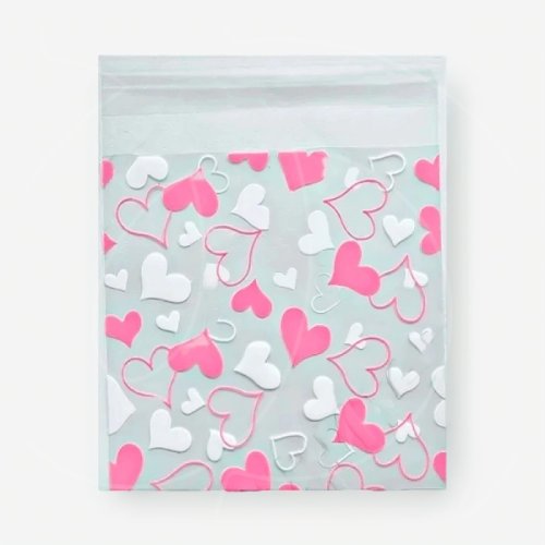 Пакетик прозрачный для сладостей "Сердечки" 10х10 см 10 шт Пак-26 (00-00000899)