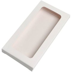 Коробка для шоколадной плитки Белая 18х9х1,5 см ForGenika Chocolate Window White 50 шт ForG CHOCO I W W 180*90*15 ST