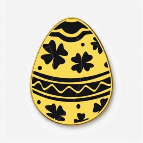 Топпер декоративный акриловый "Яйцо пасхальное. Зигзаг" Золото 4 см ТСК430