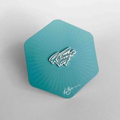 Значок с символом Калининграда Бирюзовый 