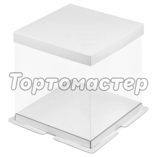 Коробка для торта Премиум Белая 30х30х28 см 022010