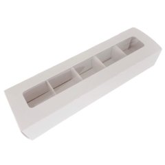 Коробка на 5 конфет с окошком Белая 5 шт КУ-00556