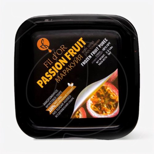 Пюре замороженное без сахара FIL D'OR Маракуйя с семечкой 1 кг ID 500002043
