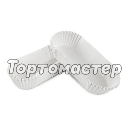 Капсула бумажная для эклера белая 110х28 мм 60 шт 