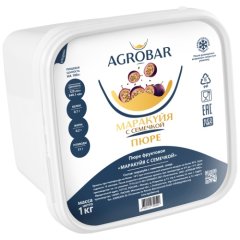 Пюре замороженное AGROBAR Маракуйя с семечкой 1 кг 