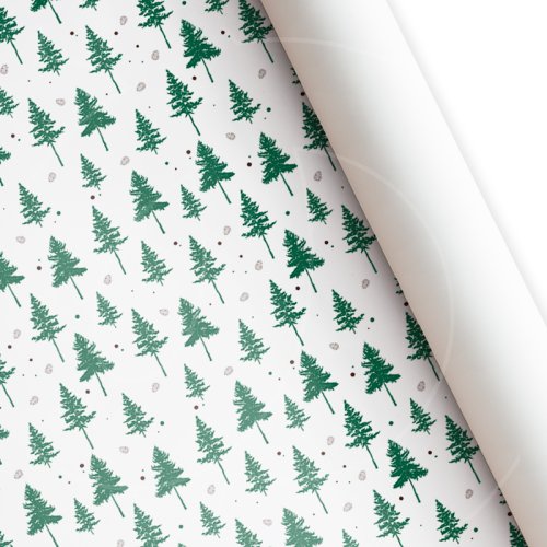 Бумага упаковочная "Зелёные ёлочки" 60х87,5 см 14064-10	