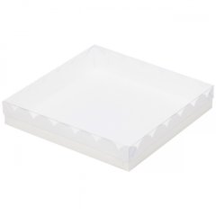 Коробка для печенья/конфет Белая 15,5х15,5х3,5см 080410 ф