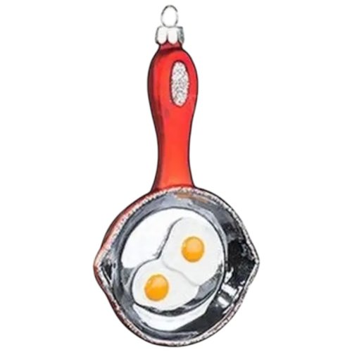 Игрушка ёлочная стеклянная "Яичница" GLT461