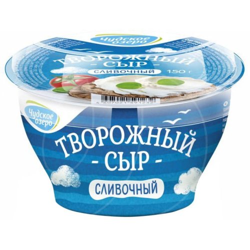 Сыр творожный сливочный Чудское озеро 60% 150 г* без маркировки