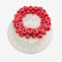 Молд силиконовый "Венок из малины" 14 см 