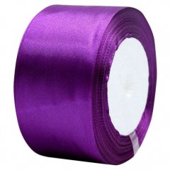 Лента для декора и упаковки Атласная 35 Тёмно-фиолетовая 2,5 см 