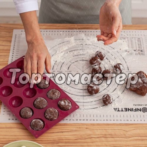 Форма силиконовая "Полусферы" 4,5 см 15 шт 4293917, сф-46