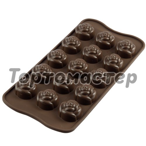 Форма силиконовая для шоколада Silikomart Розочки 15 шт SCG13