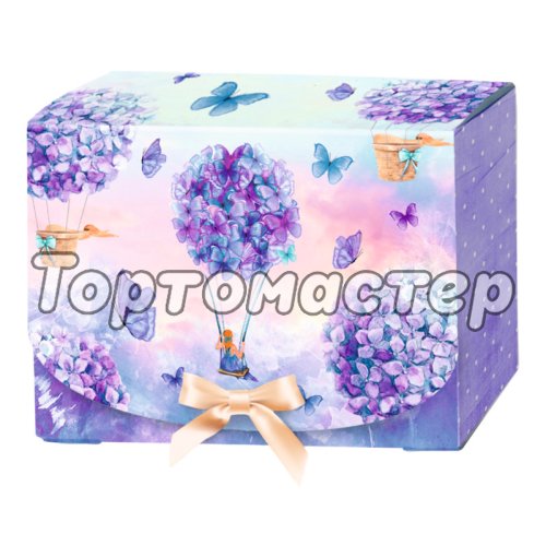 Коробка для сладостей Гортензия 16,5х11,5х5 см КУ-661