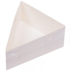 Коробка для кусочка торта Белый 14х14х12х7 см 070050