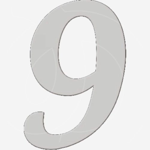 Топпер декоративный акриловый "Цифра 9 боковая" Серебро 5 см ТСК361.9