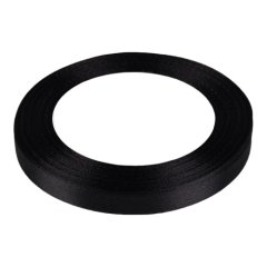 Лента для декора и упаковки Атласная Чёрная 10 мм 1961204