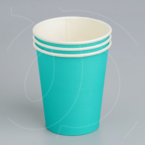 Стакан бумажный Бирюзовый 250 мл 9560896