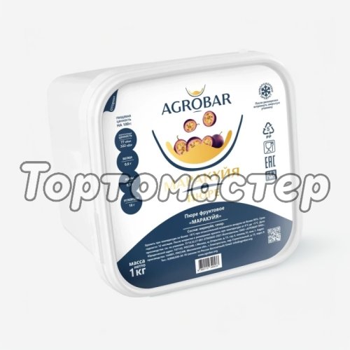 Пюре замороженное AGROBAR Маракуйя 1 кг 