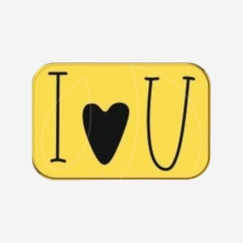 Топпер декоративный акриловый "I love U" Золото 6х2 см 