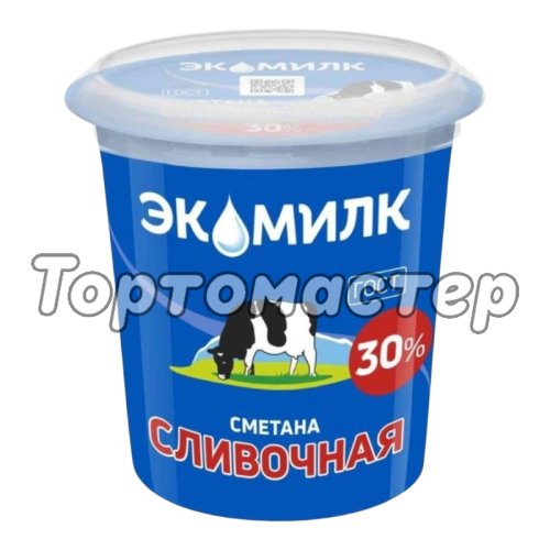 Сметана сливочная Экомилк 30% 300 г 